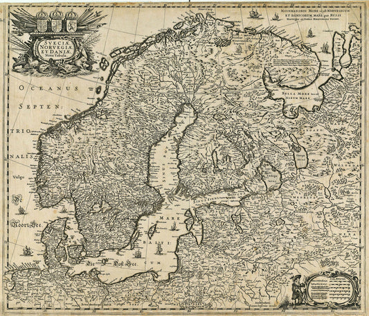 Hartă veche — Sveciæ și împrejurimile, 1646 — Jan Janssonius