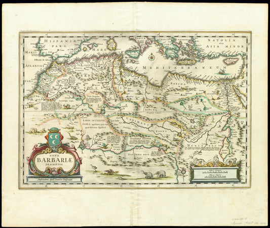 Hartă veche — Africa North, 1650 — Jan Janssonius
