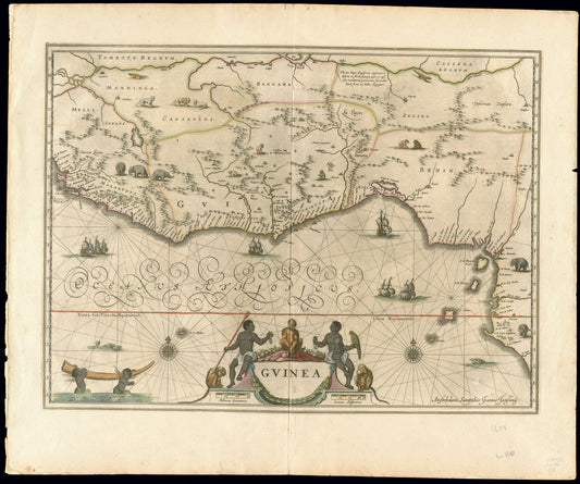 Hartă veche — Africa West, 1654 — Jan Janssonius