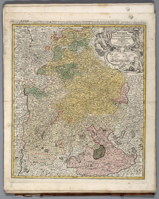 Hartă veche — Bavariae, 1752 — Johann Baptist Homann