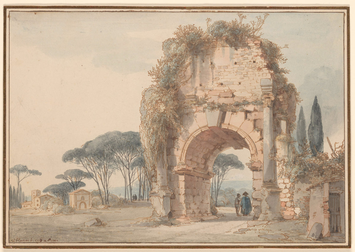 Peisaj cu arc în ruină — Louis-François Cassas