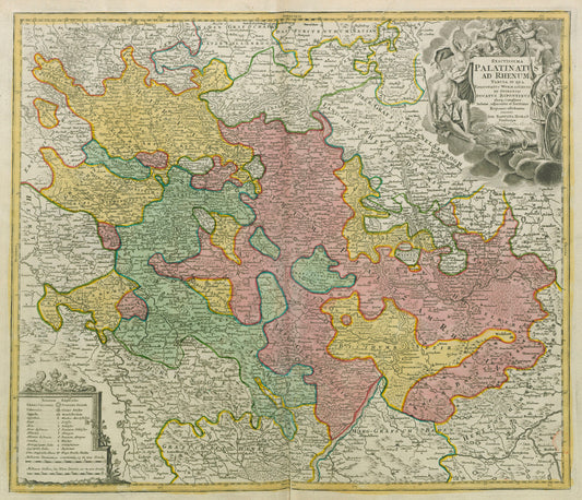 Hartă veche — Exactissima Palatinatus ad Rhenum Tabula in qua Episcopastus