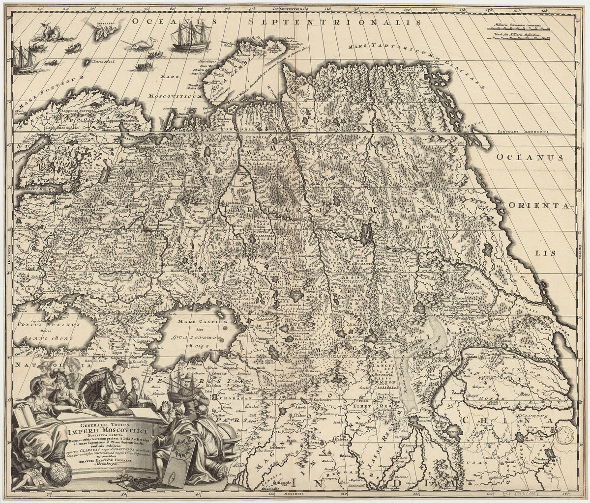 Hartă veche — Generalis totius Imperii Moscovitici novissima tabula magnam