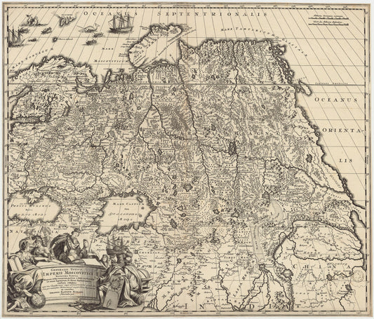 Hartă veche — Generalis totius Imperii Moscovitici novissima tabula magnam