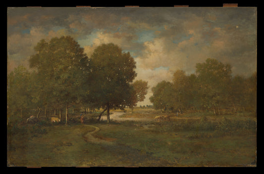 A River in a Meadow — Théodore Rousseau