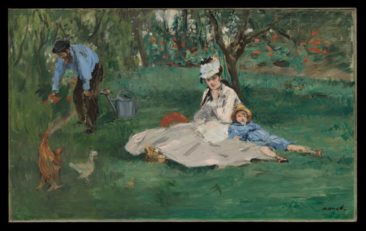 The Monet Family in Their Garden at Argenteuil — Edouard Manet