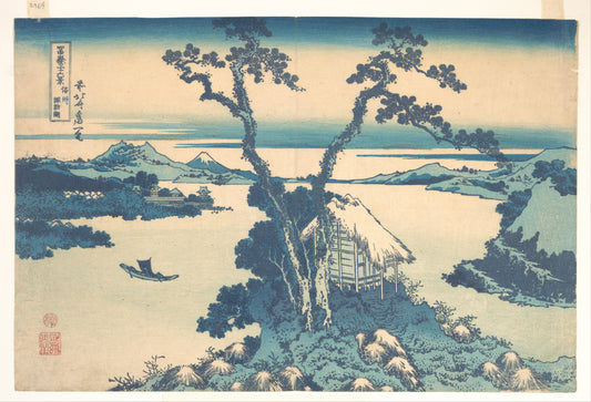 Lacul Suwa, provincia Shinano — Katsushika Hokusai, cca. 1831