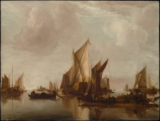 A State Yacht and Other Craft in Calm Water — Jan van de Cappelle