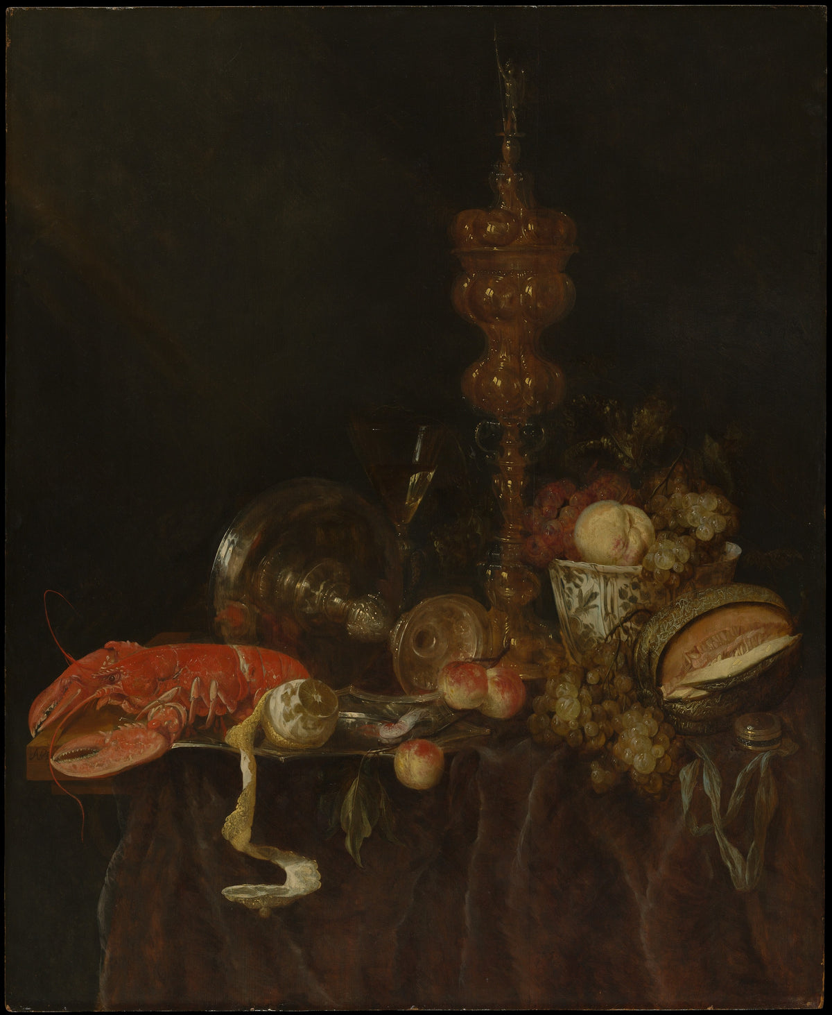 Still Life with Lobster and Fruit — Abraham van Beyeren