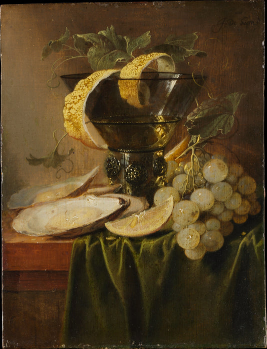 Still Life with a Glass and Oysters — Jan Davidsz de Heem