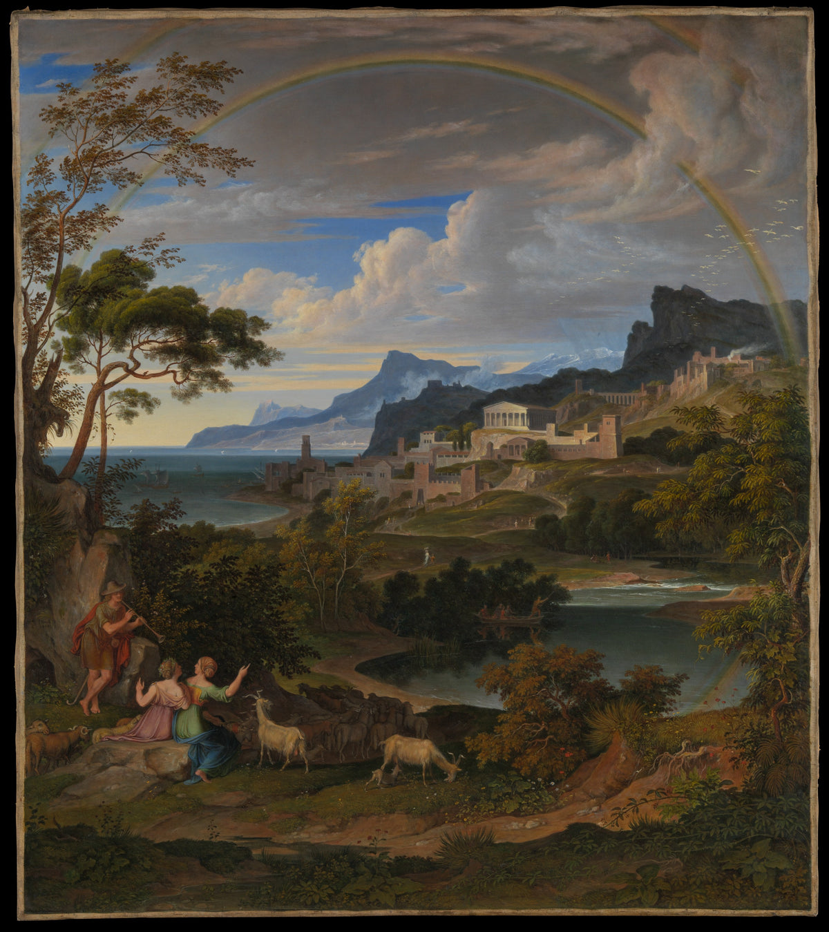 Peisaj eroic cu curcubeu — Joseph Anton Koch, 1824