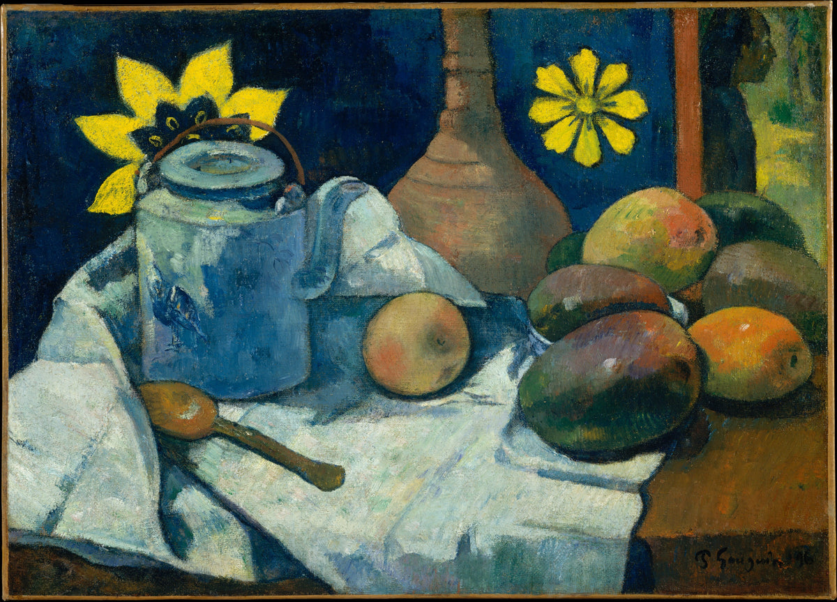 Still Life with Teapot and Fruit — Paul Gauguin