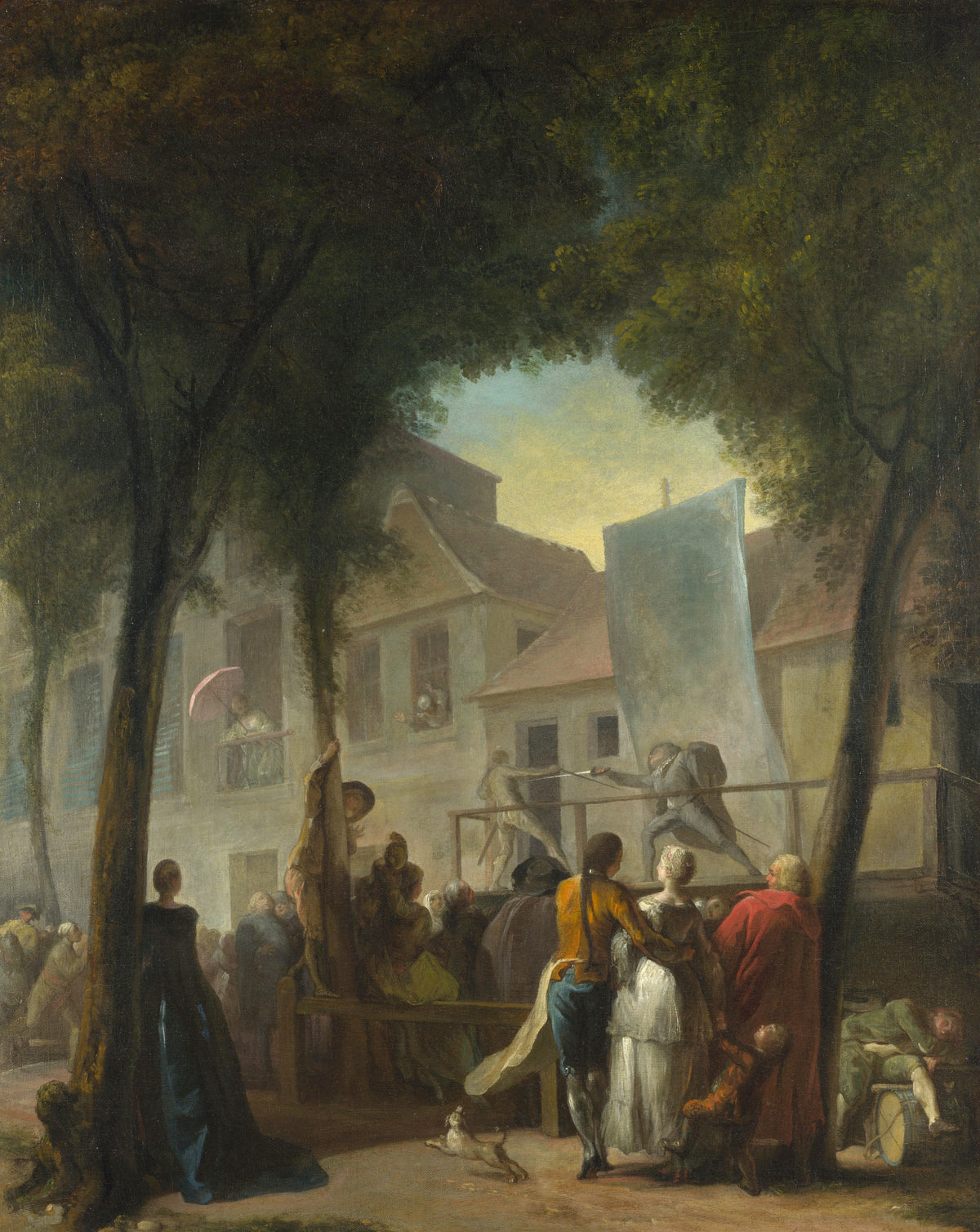 Un spectacol de stradă la Paris — Gabriel de Saint-Aubin