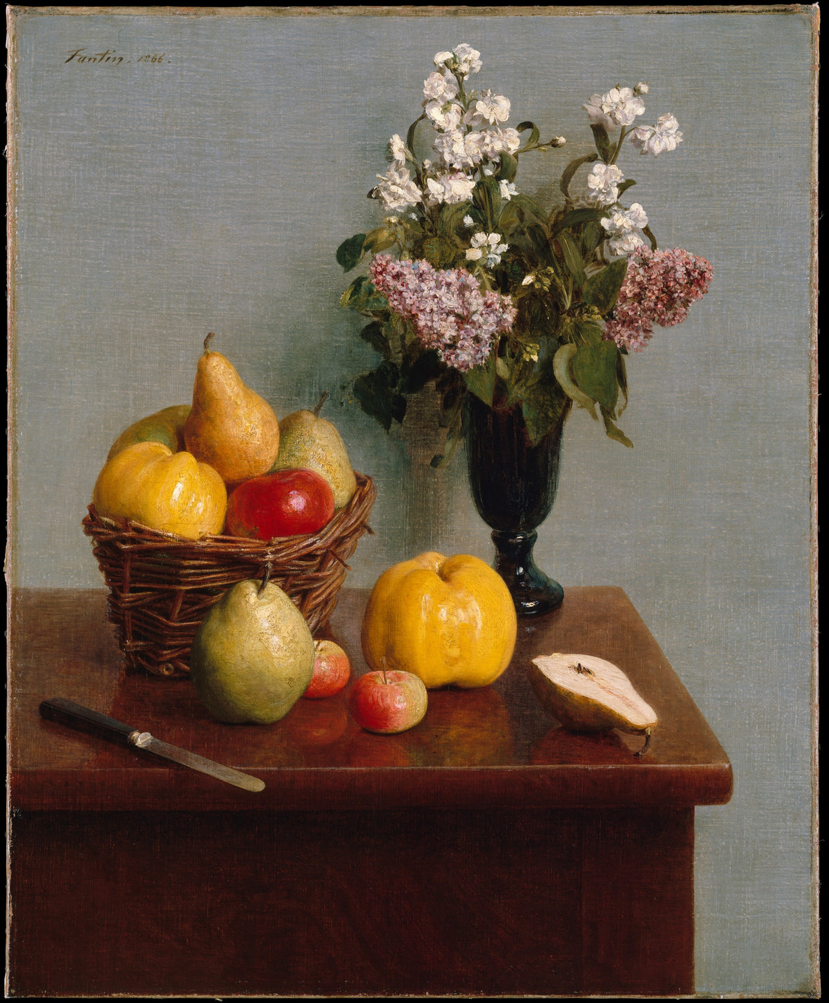 Natură moartă cu flori și fructe — Henri Fantin-Latour