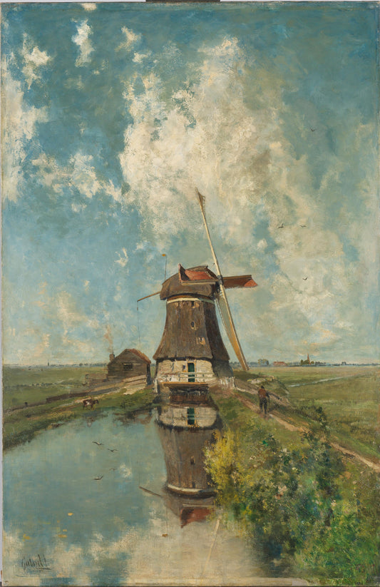 Moară de vânt pe canal (În luna iulie) — Paul Gabriël, 1889