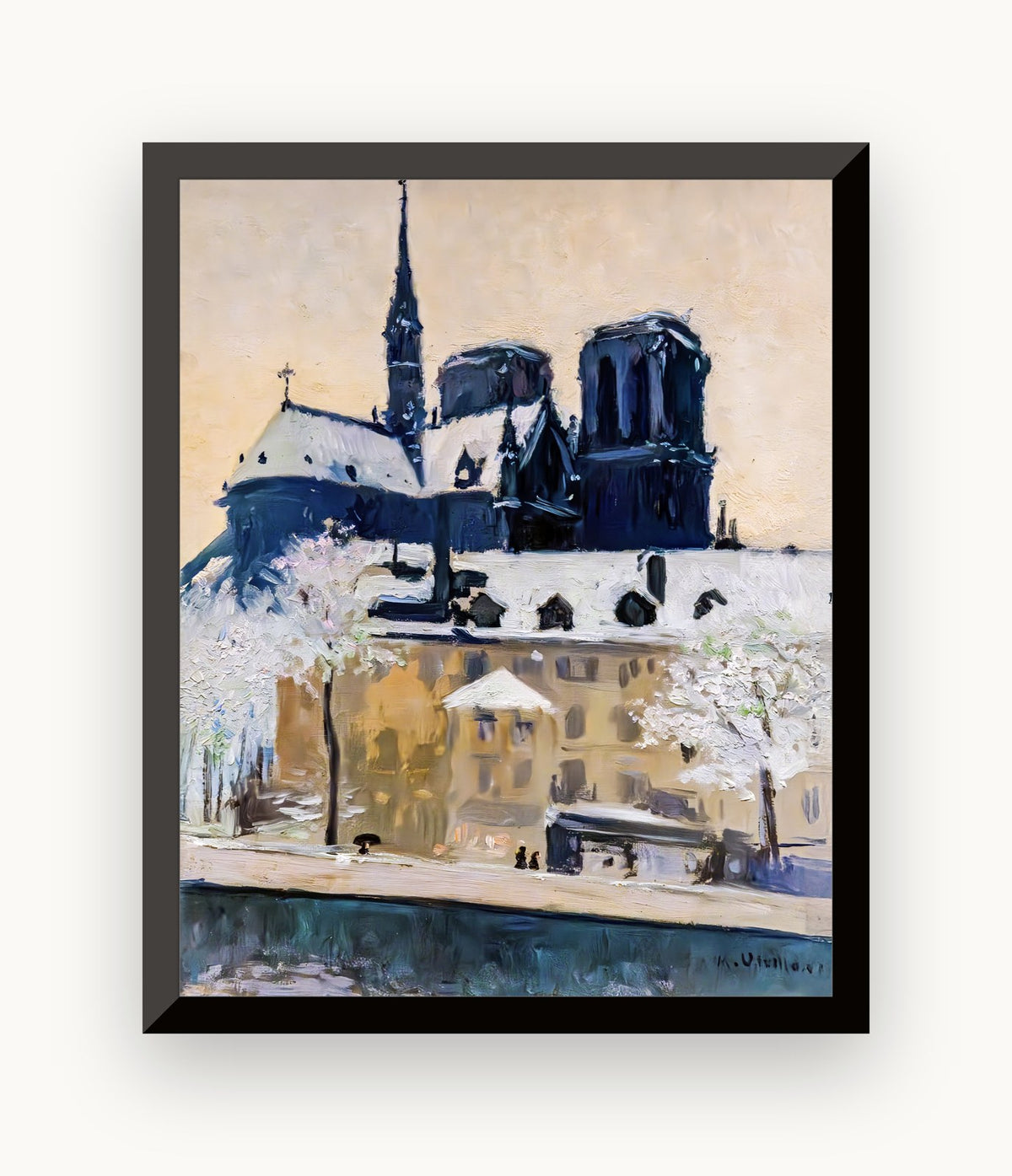 Absida catedralei Notre-Dame de Paris sub zăpadă — Miquel Utrillo
