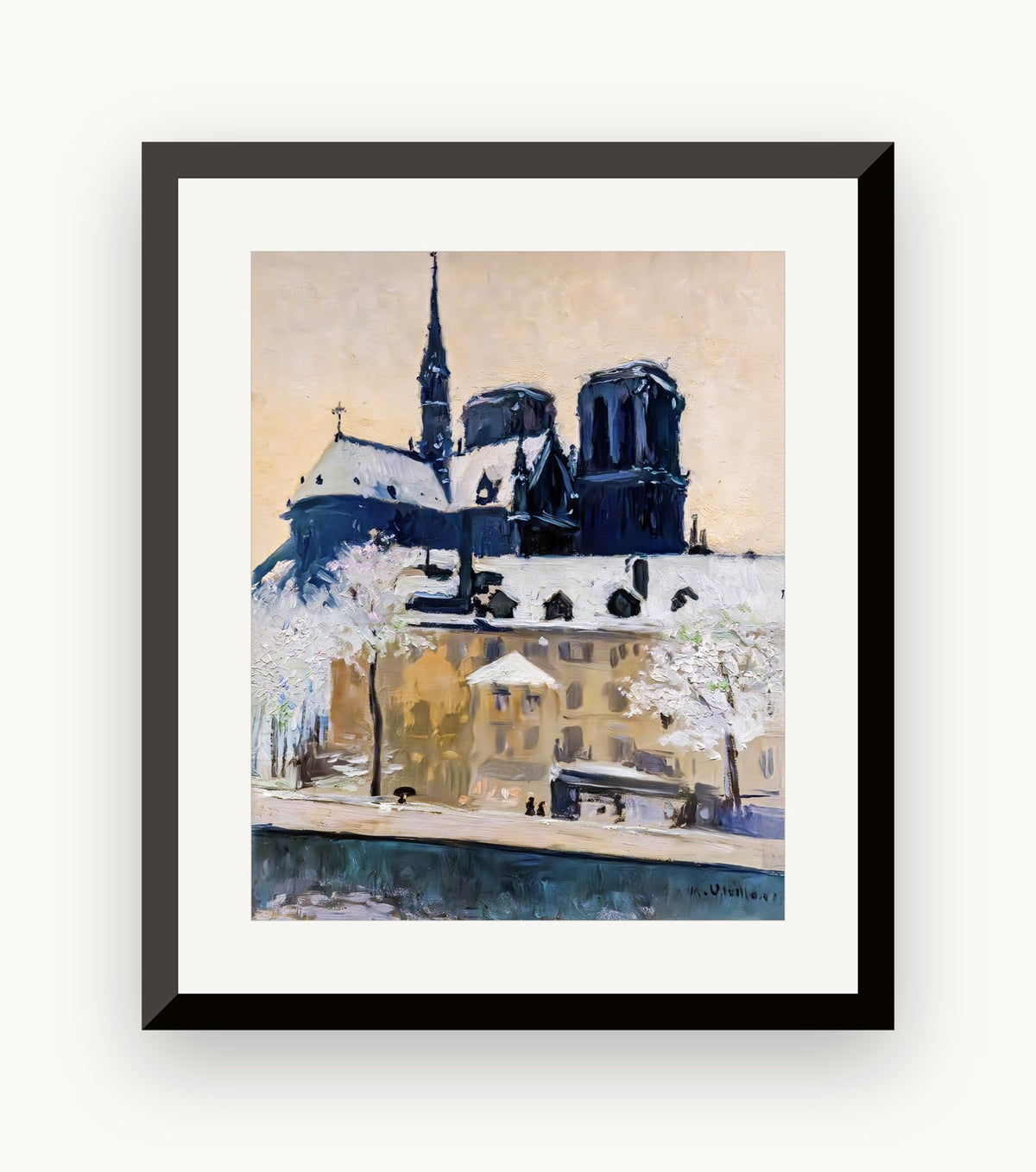 Absida catedralei Notre-Dame de Paris sub zăpadă — Miquel Utrillo