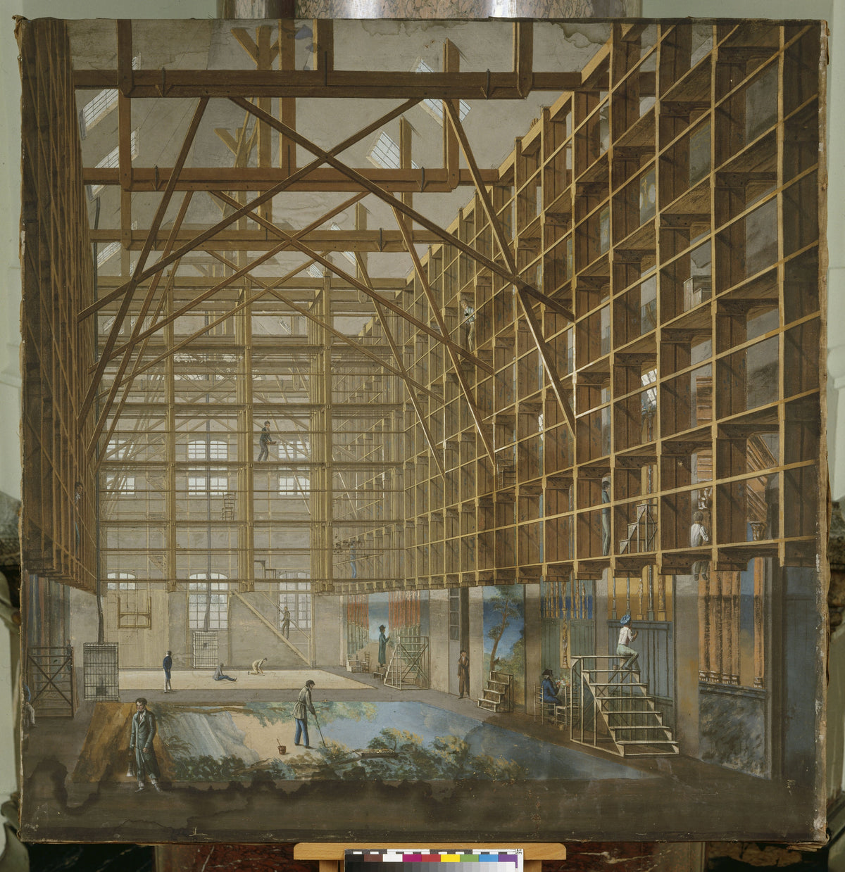 Atelierul de decoruri al Operei din Paris — (autor neidentificat)