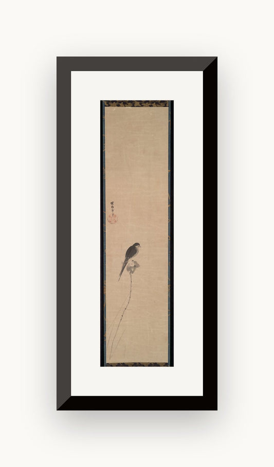 Pasăre pe boboc de lotus — Kano Tan'yū