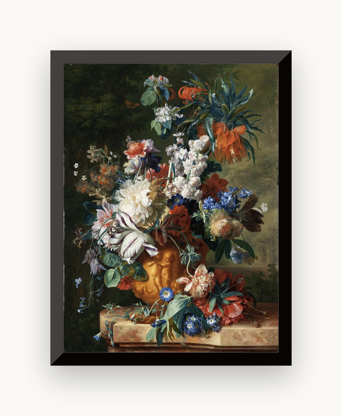 Buchet de flori într-o urnă — Jan van Huysum
