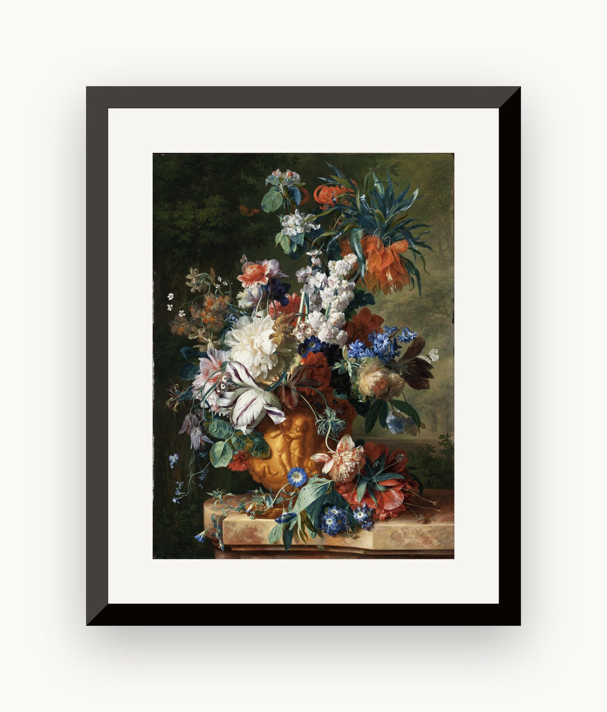 Buchet de flori într-o urnă — Jan van Huysum