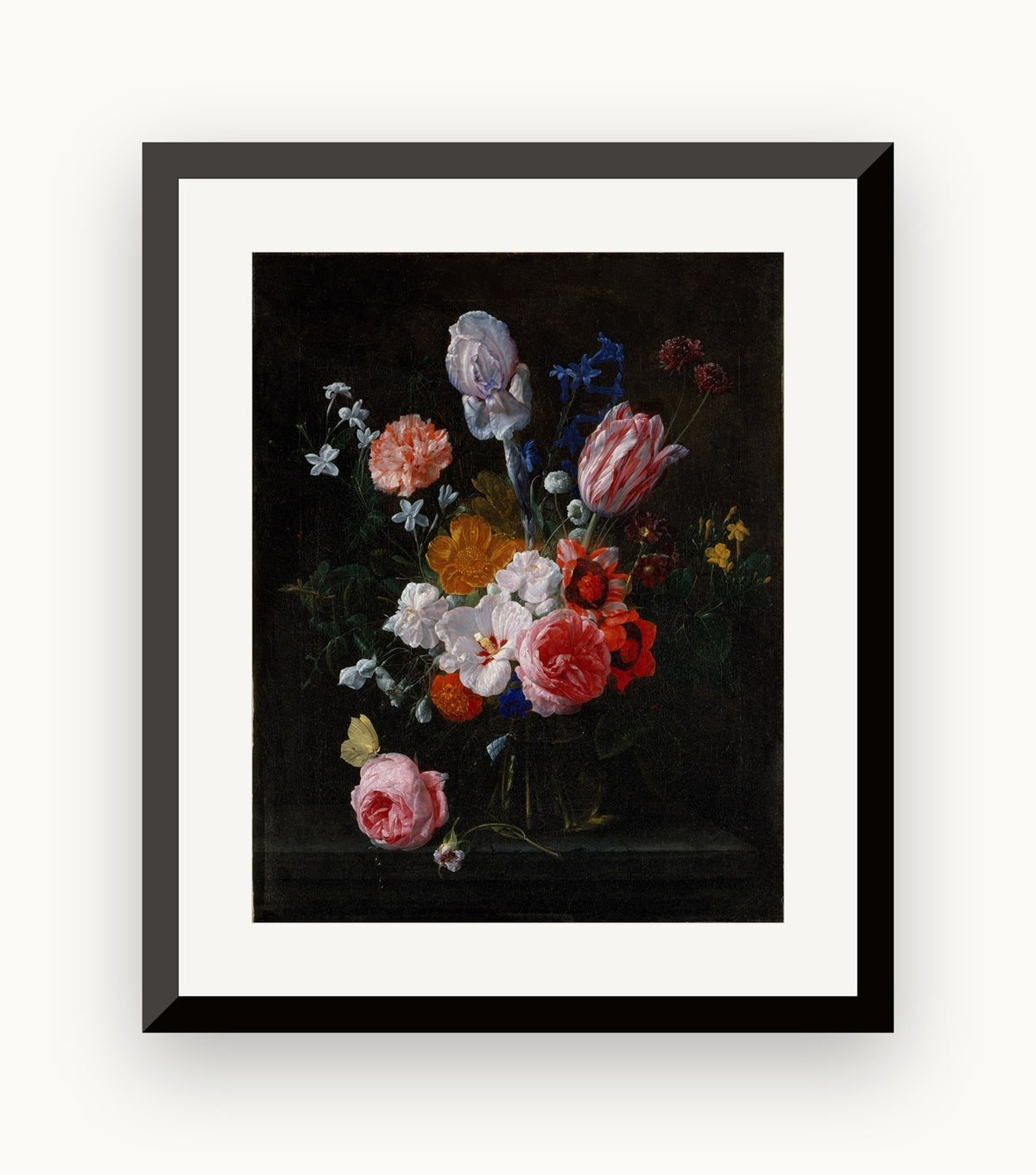 Buchet de flori într-un vas de cristal — Nicolaes van Verendael