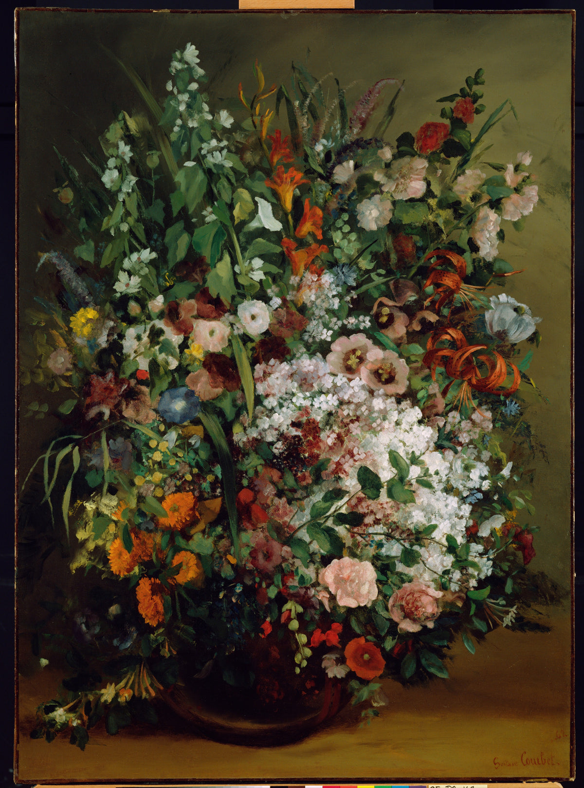 Buchet de flori într-un vas — Gustave Courbet