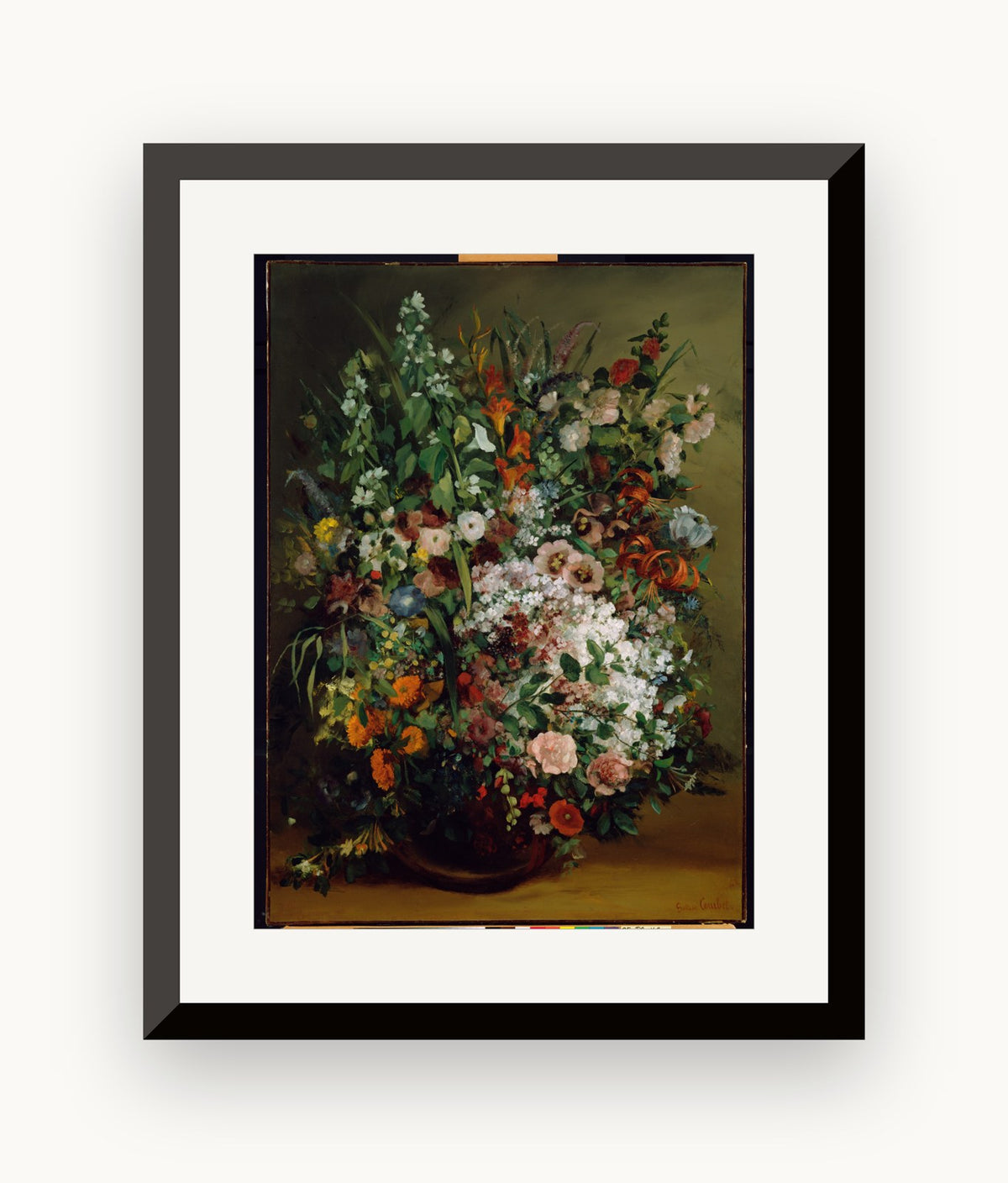 Buchet de flori într-un vas — Gustave Courbet