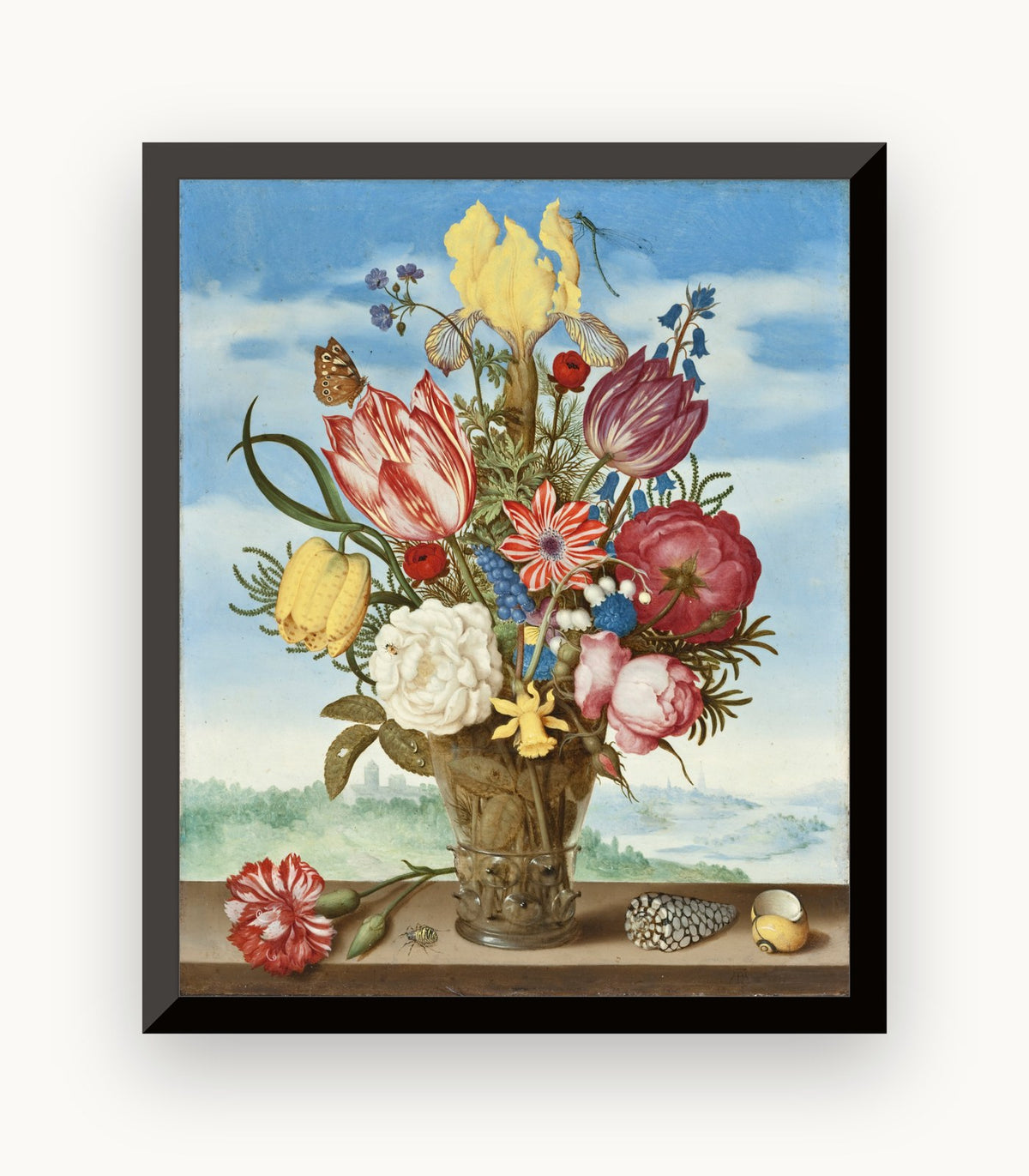 Buchet de flori pe un prag — Ambrosius Bosschaert