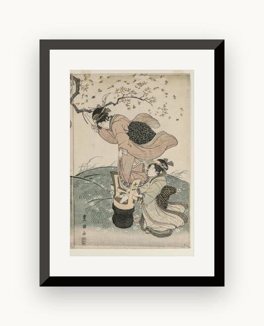 Flori de cireș în vânt — Utagawa Toyokuni