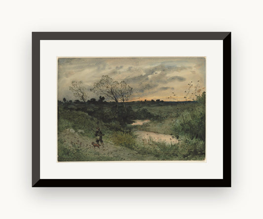 Zori — vânător cu câine — Henri-Joseph Harpignies