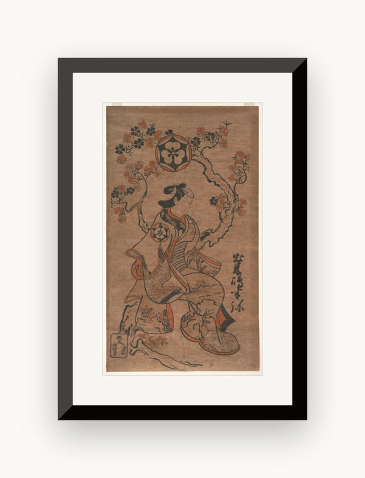 Dekishima Hanya pe un cireș înflorit — Torii Kiyonobu I, cca. 1700
