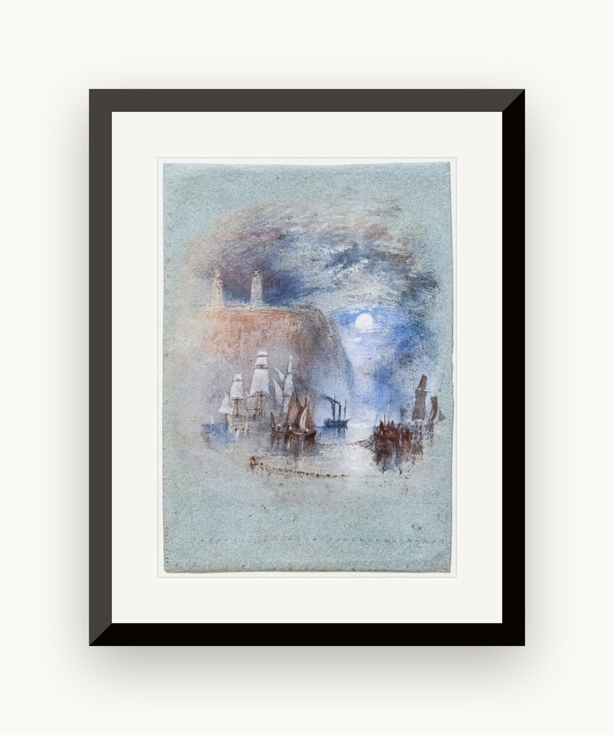 Farurile din la Hève — J. M. W. Turner