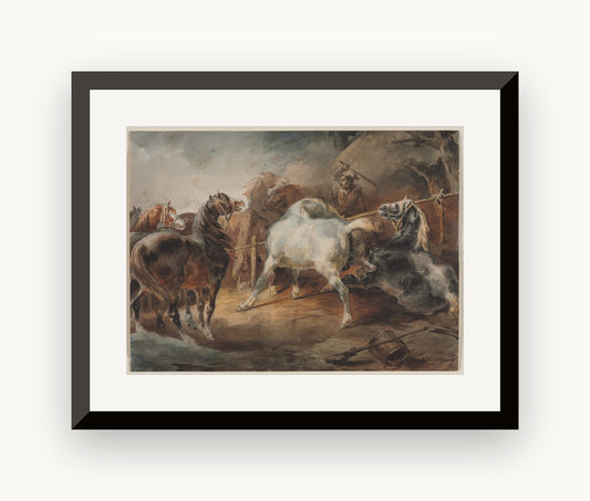 Cai în luptă — Théodore Géricault