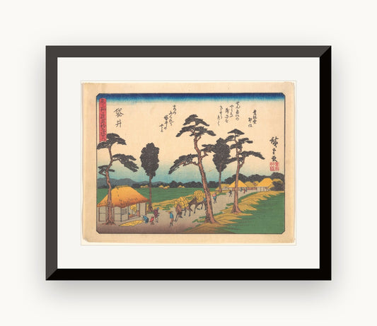 Fukuroi, din seria „Cele 53 de stații ale drumului Tōkaidō" — Utagawa Hiroshige