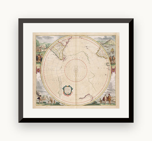 Hartă veche — Map Polus Antarcticus, 1657