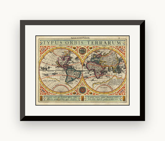 Hartă veche — Map - Typus Orbis Terrarum, 1631