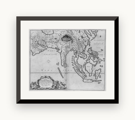 Hartă veche — Tabula Geographica Hydrophylacium Asiae Majoris exhíbens, quo