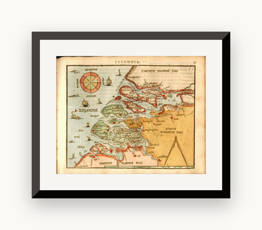 Hartă veche — Zelandia, 1598