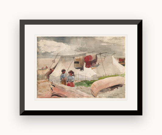 Tabără indiană, Roberval, Québec — Winslow Homer