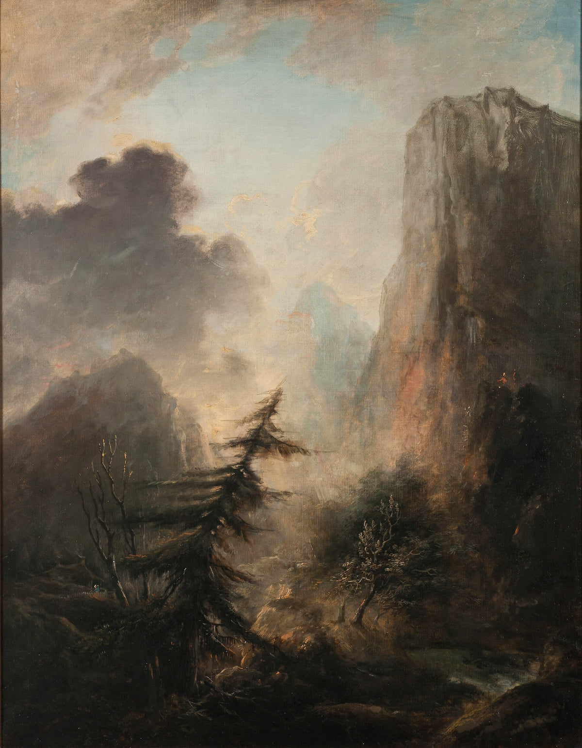 Peisaj romantic cu molid — Elias Martin