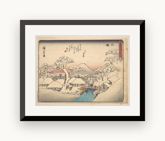 Mishima, din seria „Cele 53 de stații ale drumului Tōkaidō" — Utagawa Hiroshige