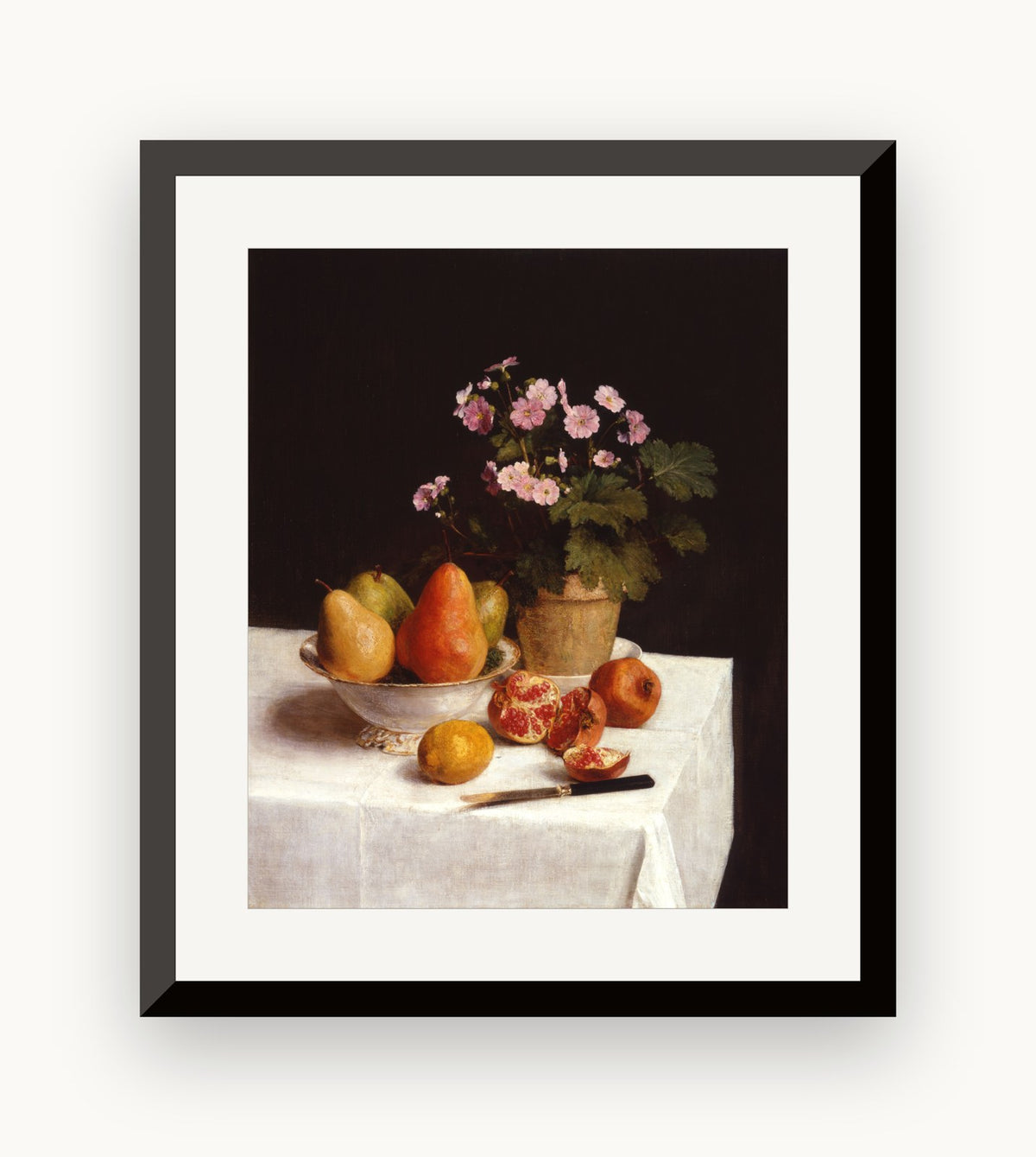 Natură moartă (ciuboțica-cucului, pere și rodii) — Henri Fantin-Latour
