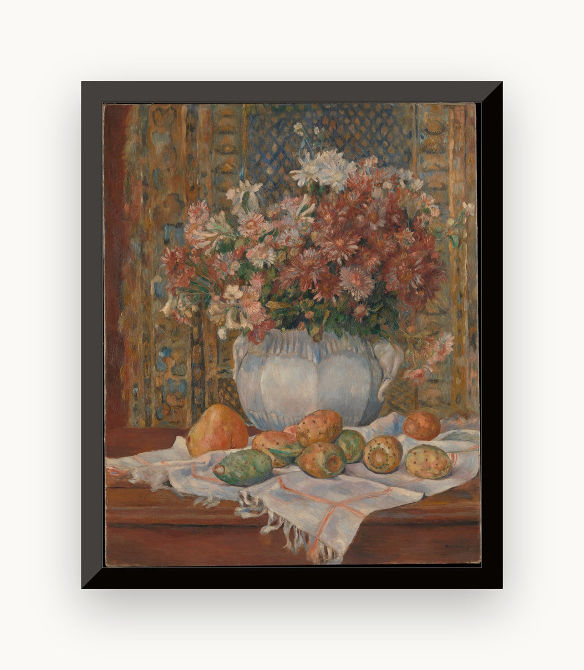 Natură moartă cu flori și smochini de India — Auguste Renoir