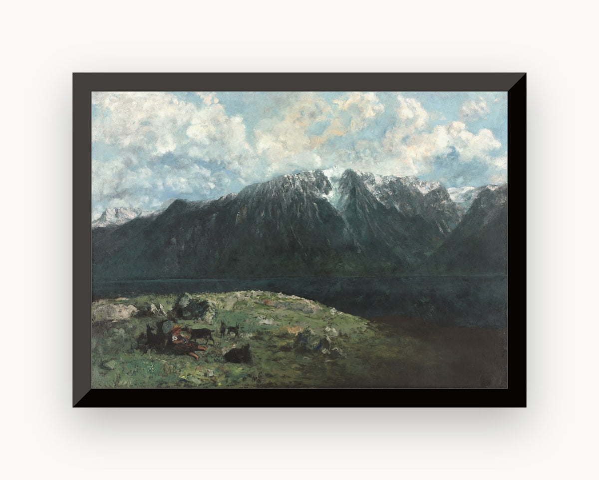 Panoramă a Alpilor, Dents du Midi — Gustave Courbet