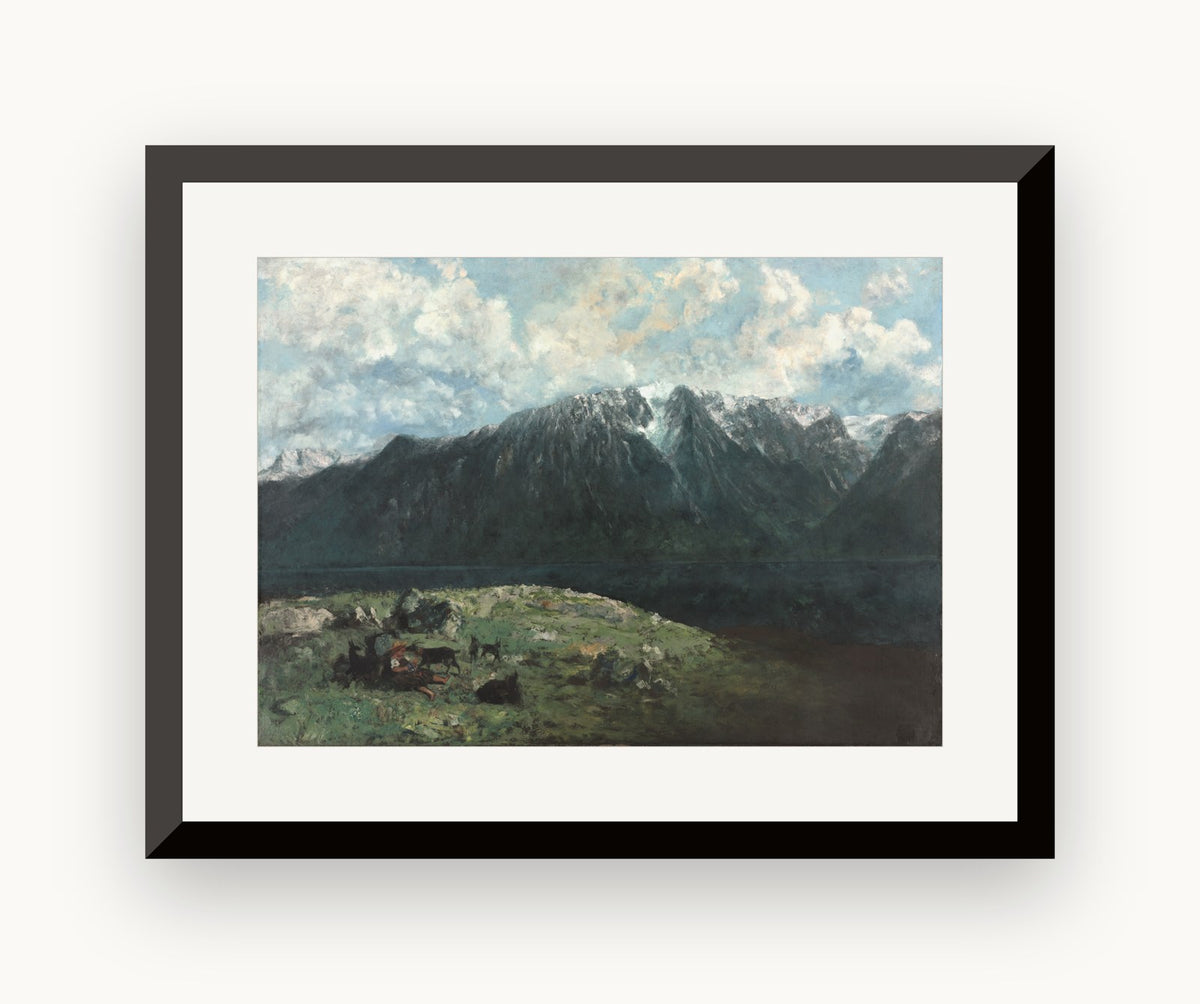 Panoramă a Alpilor, Dents du Midi — Gustave Courbet