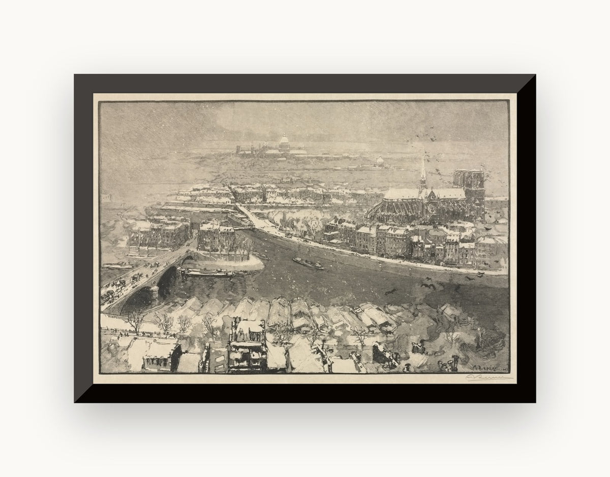 Parisul sub zăpadă — Auguste Louis Lepère
