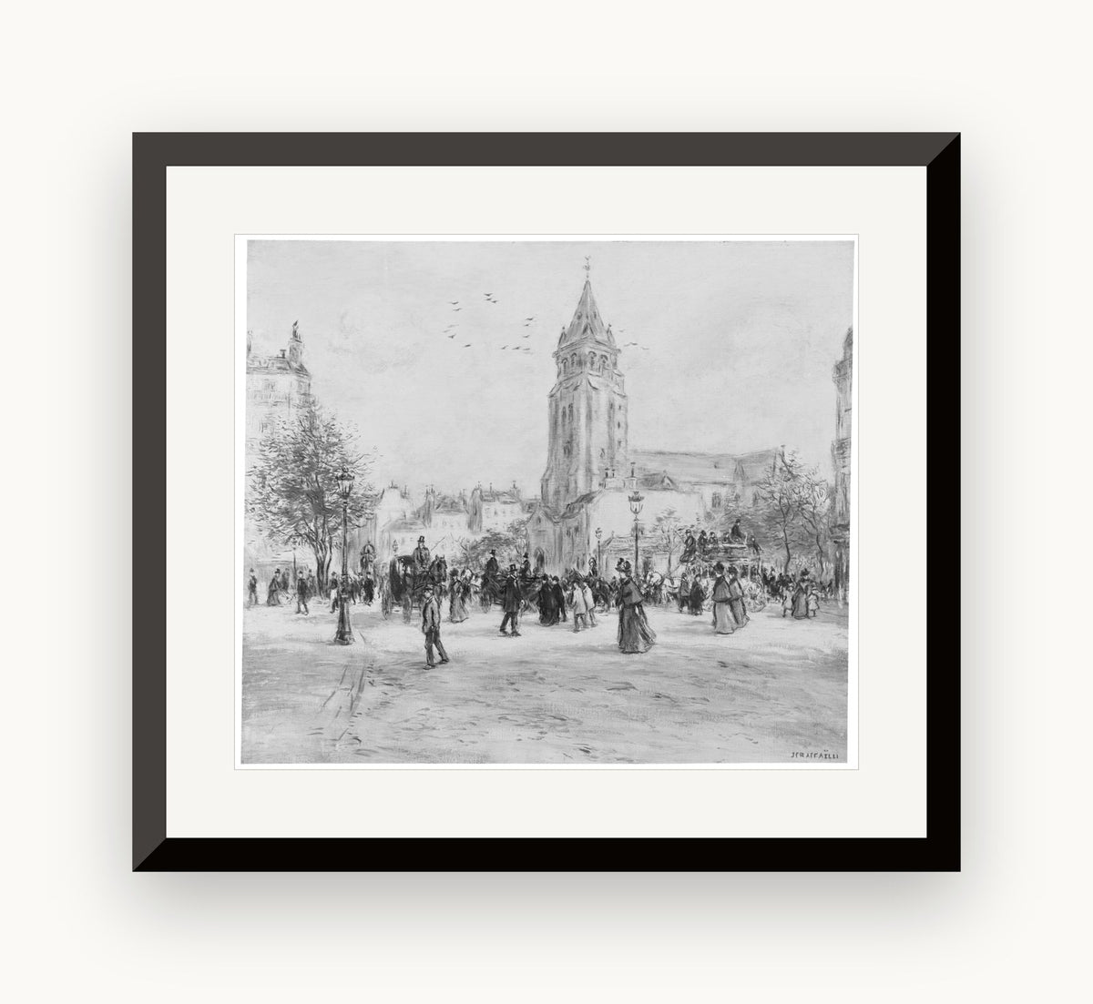 Place Saint-Germain-des-Prés, Paris — Jean-François Raffaëlli