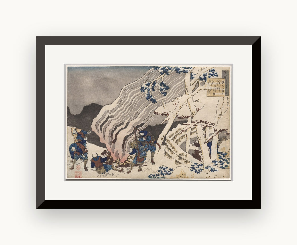 Poemul lui Minamoto no Muneyuki, din seria „O sută de poeme explicate de doică" — Katsushika Hokusai
