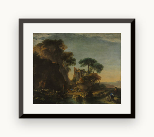 Ruine într-un peisaj stâncos — Salvator Rosa